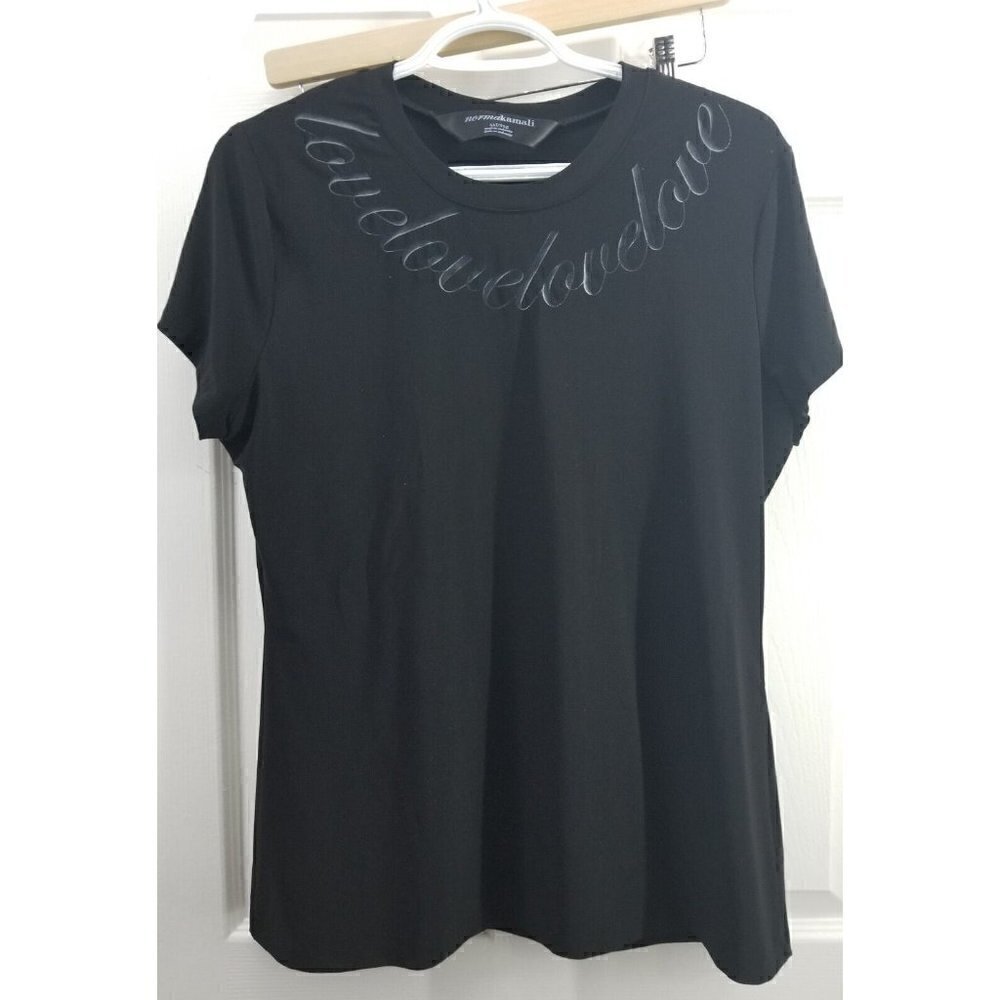Norma Kamali "love" tshirt Black Size XXL